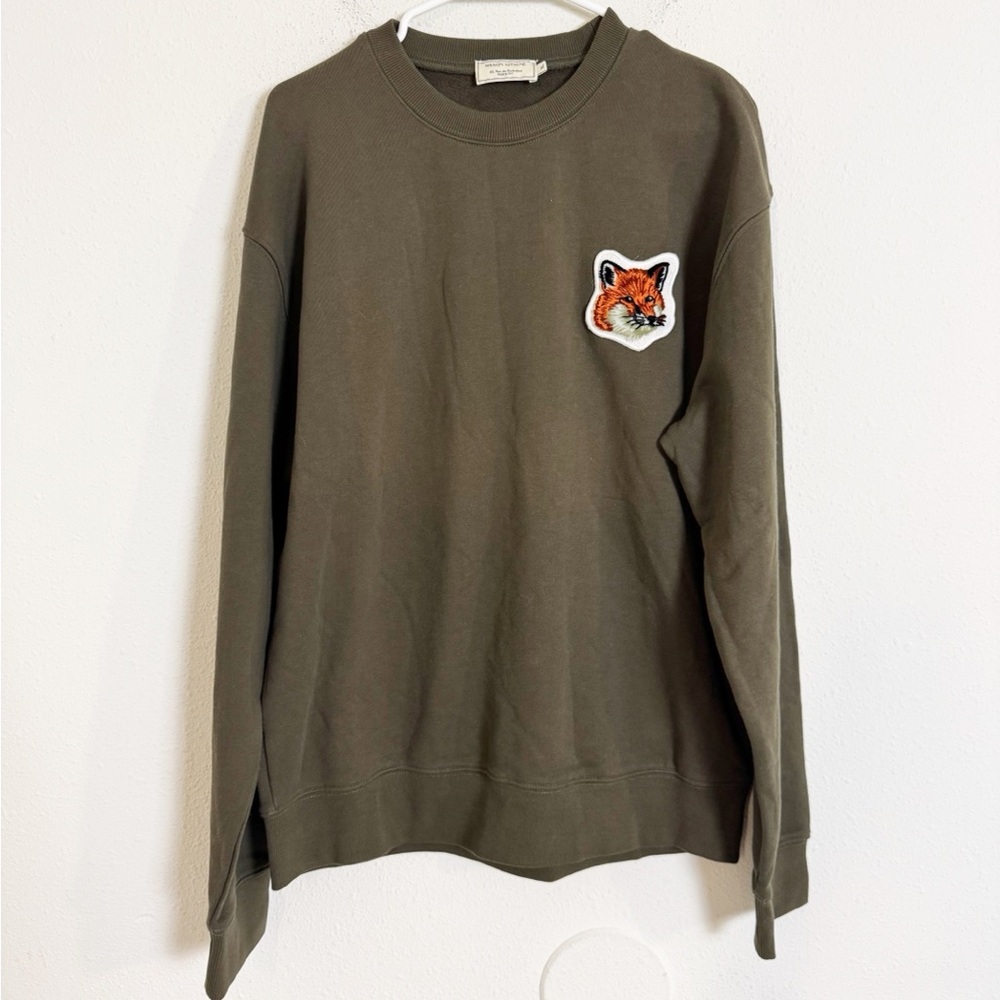 MAISON KITSUNE Olive pullover Crewneck sweatshirt